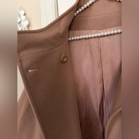 VTG Bonders Dusty Rose Pink Wool Flare Cape - Picture 6 of 16